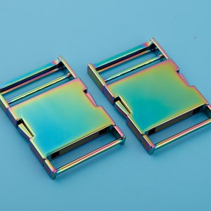 1.5&quot;(38mm inner) Metal Rainbow Release Belt Buckle Quick Release Slide Buckle Metal Belt Buckle Bag Strap Buckle Pet Buckle Belt Hardware