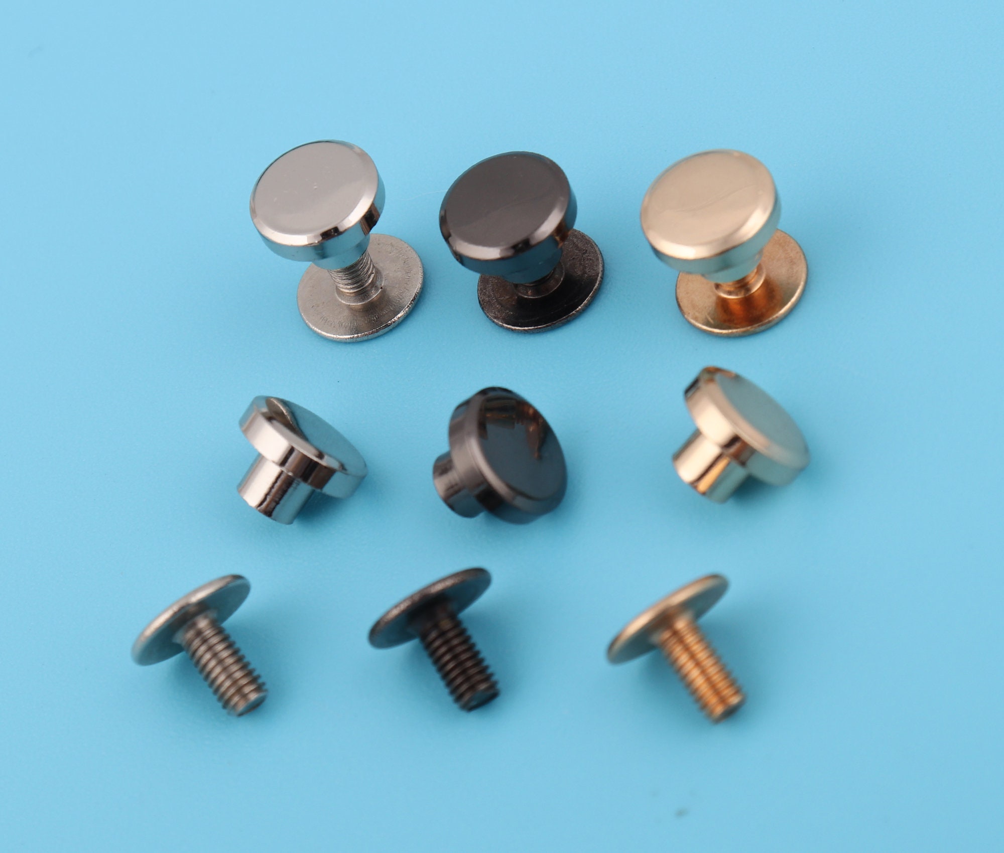Screw Canvas Rivets 8mm Metal Screw Rivets: Round Head Connector Studs - DIY Hardware - Etsy