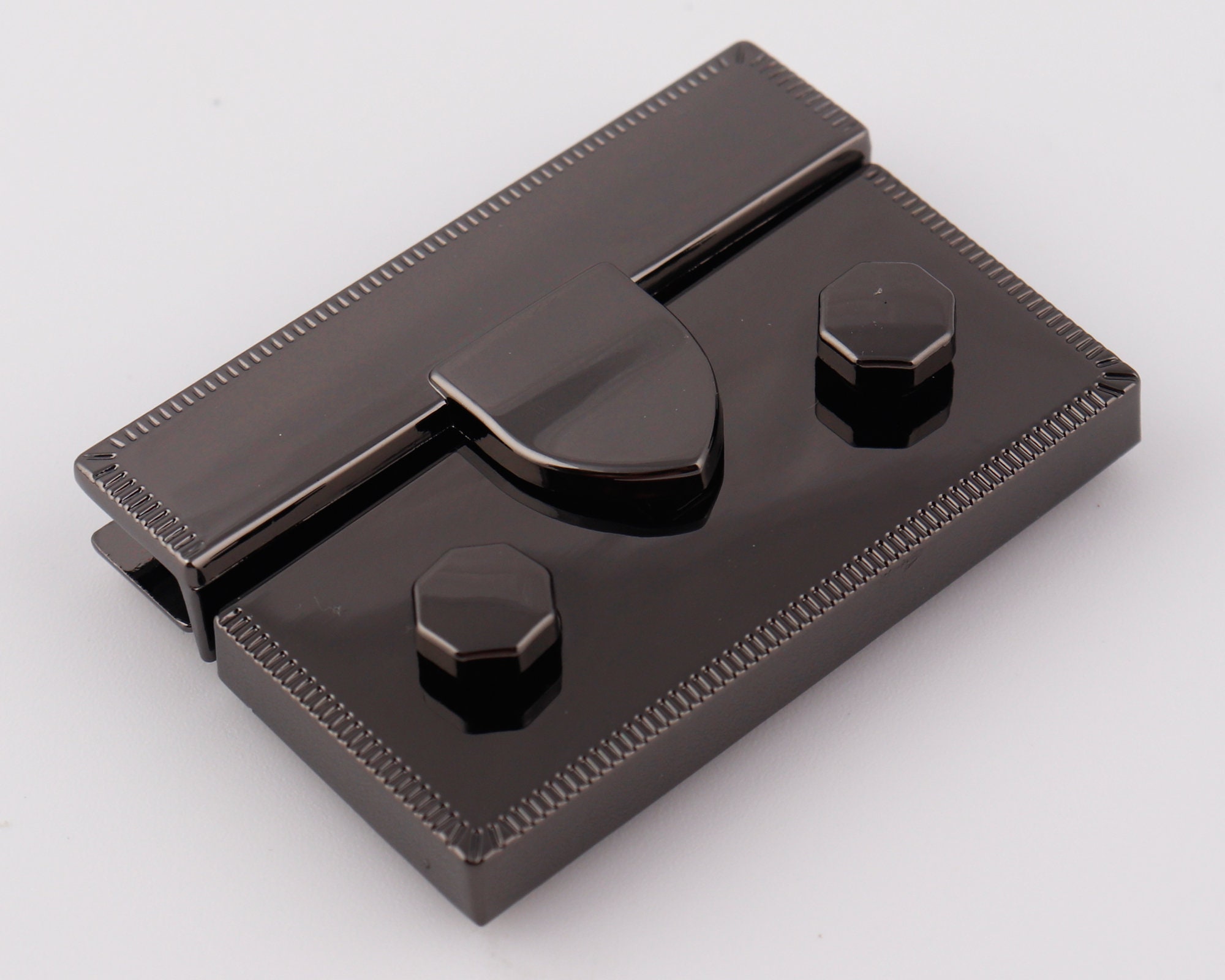 Wallet Latch Rectangle Purse Lock (50x34mm) Silver, Gold, Gun Black Hardware - Etsy