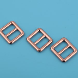 5/8&quot;(16mm Inner)Rose Gold Adjusters Buckle Top Quality Metal Belt Buckle Strap Adjuster Tri-glide Buckles Handbag Hardware Supplies