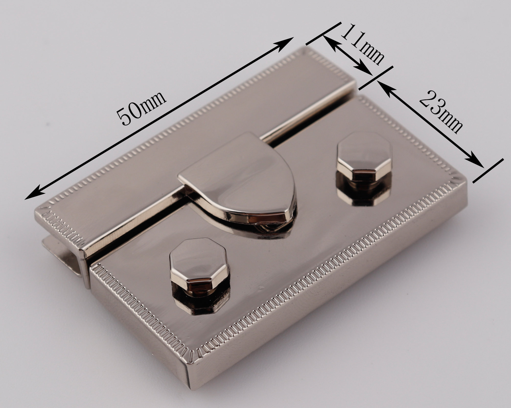 Molded Lock Rectangle Rectangle Purse Lock (50x34mm) Silver, Gold, Gun Black Hardware - Etsy