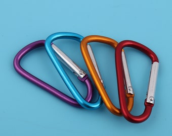 Aluminum Carabiner Clip Clasp: Spring Hook Keyring (45x23mm)