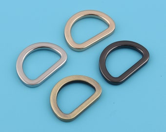 3/4"(19mm Inner) Flat D Ring Buckle Seamless D Ring Flat Wire Ring Strap D Rings D Loop Purse D Ring Handbag Purse Bag Hardware Supply
