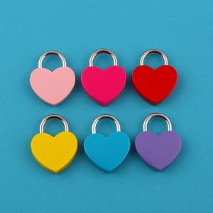 Metal Heart Padlock with Key: Love Lock, Handbag Charm
