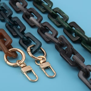 45cm/80cm/120cm Length Ladies Round Acrylic Chain Purse Chain Bag Strap Plastic Handle For Bag Short Bag Chain Purse Chain