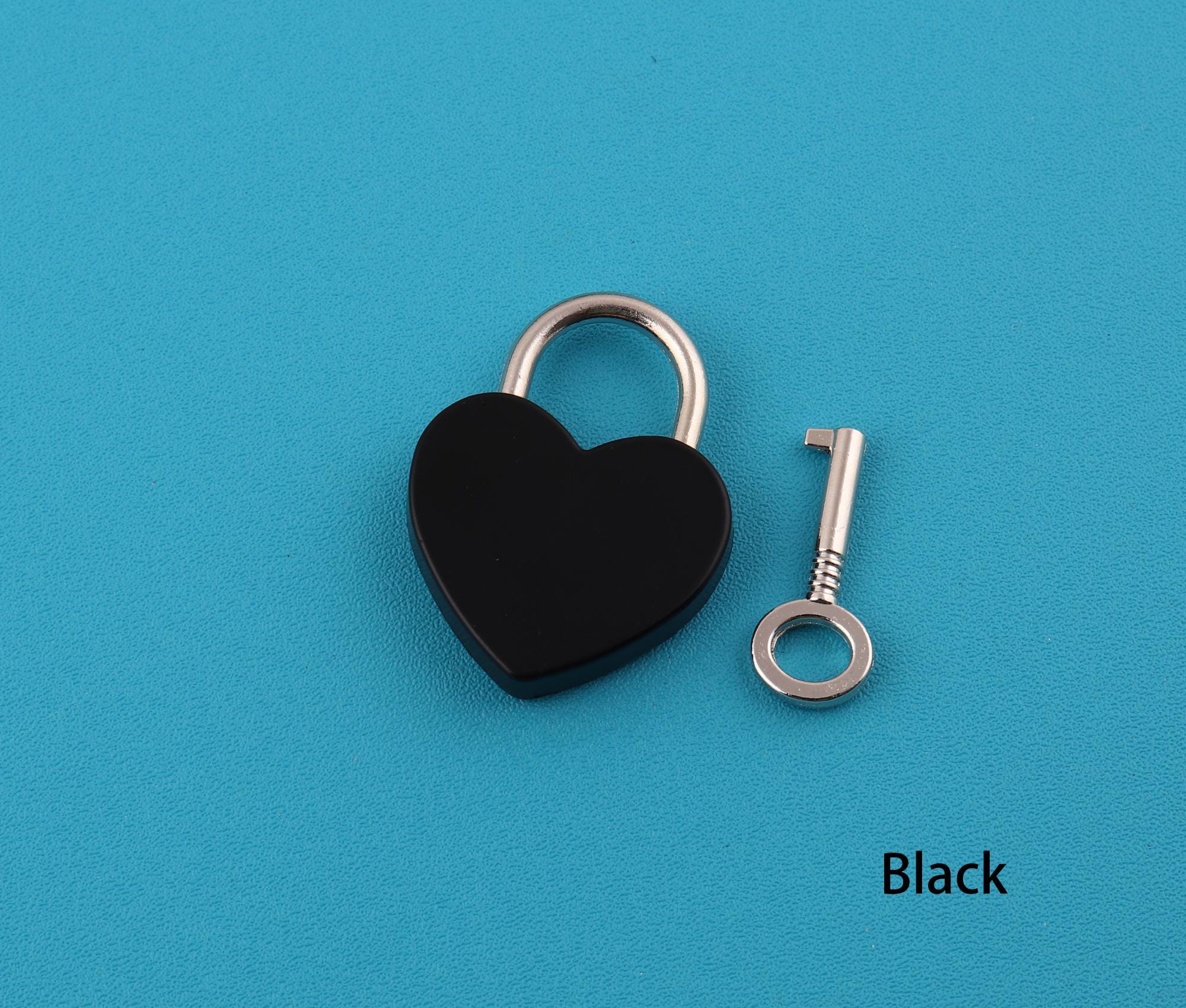 Petit Cadenas En Forme De Cœur Avec Clés Rouge[u4274] - Bricolage