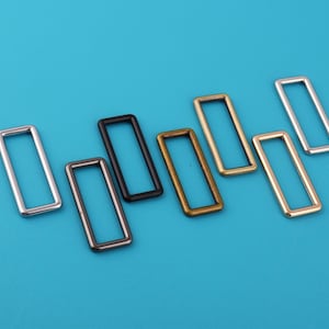 50mm Metal Rectangle Ring Buckle: Strap Adjuster, Bag Connector
