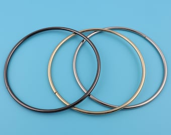 6&quot;(150mm Inner) Metal Round Bag Handle O Shaped Handle Bag Frame Open End Non-welded DIY Purse Handbag Hardware Supplies Tote Handle