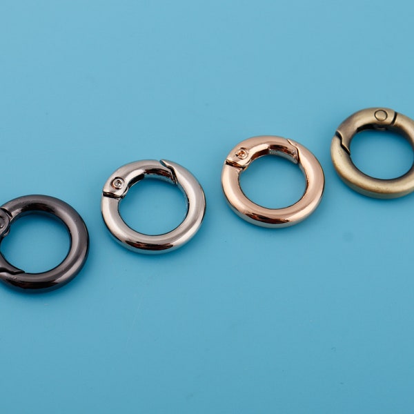 1/2“（12mm Inner) Metal Spring O Ring Spring Gate Ring Round Snap Push Gate O Ring Jump Rings Hardware Supplies