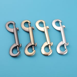 4" Metal Swivel Lobster Clasp: Double Ended Hook, Dog Leash Hardware