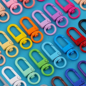 33mm Length Swivel Hook Clasps Mixed Color Lobster Swivel Clasps Multiple Color Options Push Gate Clasp Swivel Snap Hook For Bag
