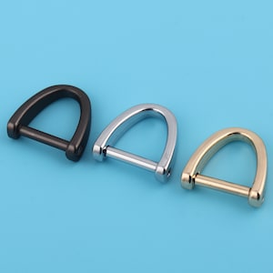 0.5&quot;(13mm Inner Diameter) Horseshoe D Ring Screw D Ring Bag Hardware Bag Connector Metal D Ring Handbag Hardware Connector Supplies