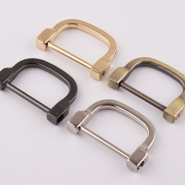 30mm Inner Diameter Horseshoe D Ring Screw D Ring Bag Hardware Bag Connector Metal D Ring Handbag Connector