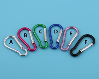 Aluminum Carabiner Clip Clasp: Spring Hook Keyring (47x23mm) - Camping Carabina