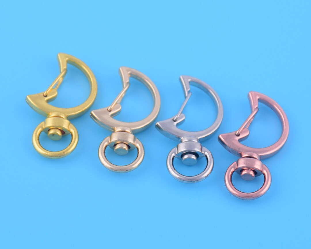 Rose Gold Swivel Clasp Hooks: 8.5mm Ribbon Connector, Bag Hardware - Etsy