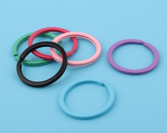 30mm Metal Double Split Key Chain Rings: Iron Connector Loops