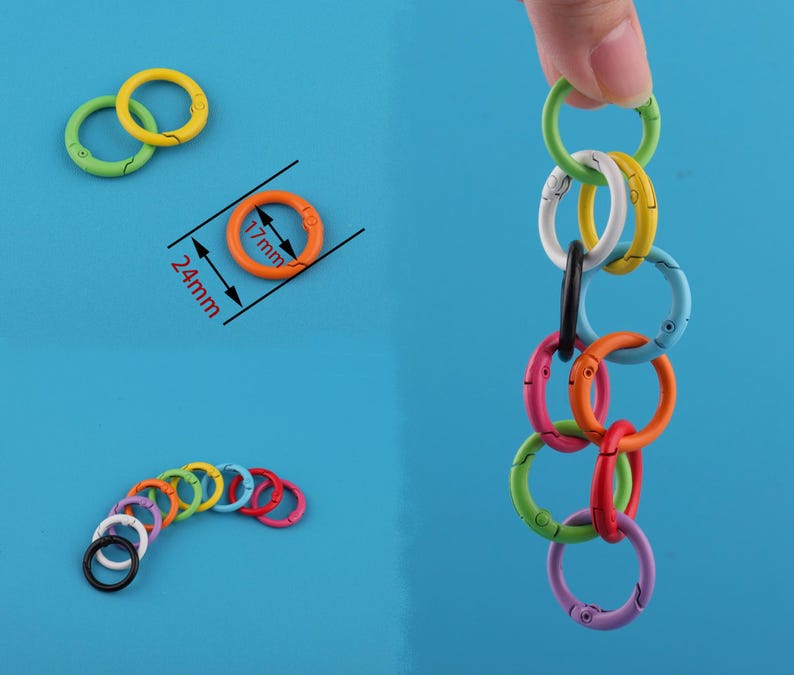 Assorted Color Metal Spring O Rings: DIY Keychain Purse Accessories - Etsy