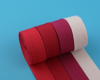 Cotton Webbing Straps: DIY Bag Straps, Leashes, Belts - 1-3-5-10 Yards