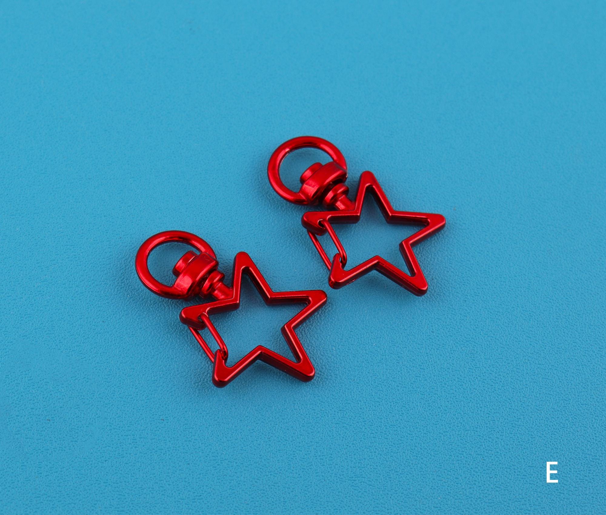 Star Swivel Clasp Keychain: Metal Key Ring Hook, Bag Charm - 34mm Star Swivel Clasp Keychain: Metal Key Ring Hook, Bag Charm - 34mm