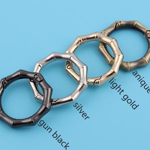 1&quot;(25mm Inner) Alloy Bamboo Spring O Ring Spring Hook Open Spring Hook Spring Connecting Ring Clutch Connection Ring Bag Accessories