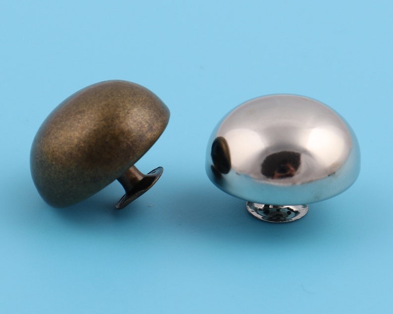 20mm Outer Metal Round Rivets Dome Mushroom Rivets Double Cap Rivets Rapid Studs Rivet Buttons Purse Leather Crafts Supply 34