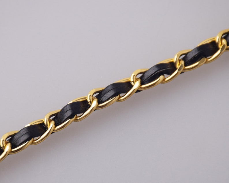 Black Leather Handbag Purse Chain Gold Metal Crafting Shoulder Bag Strap Chain Replacement Purse Chain With Lobster Buckle