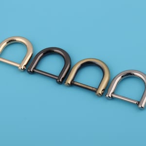18mm Inner Diameter Horseshoe D Ring Screw D Ring Bag Hardware Bag Connector Metal D Ring Handbag Hardware Connector Supplies