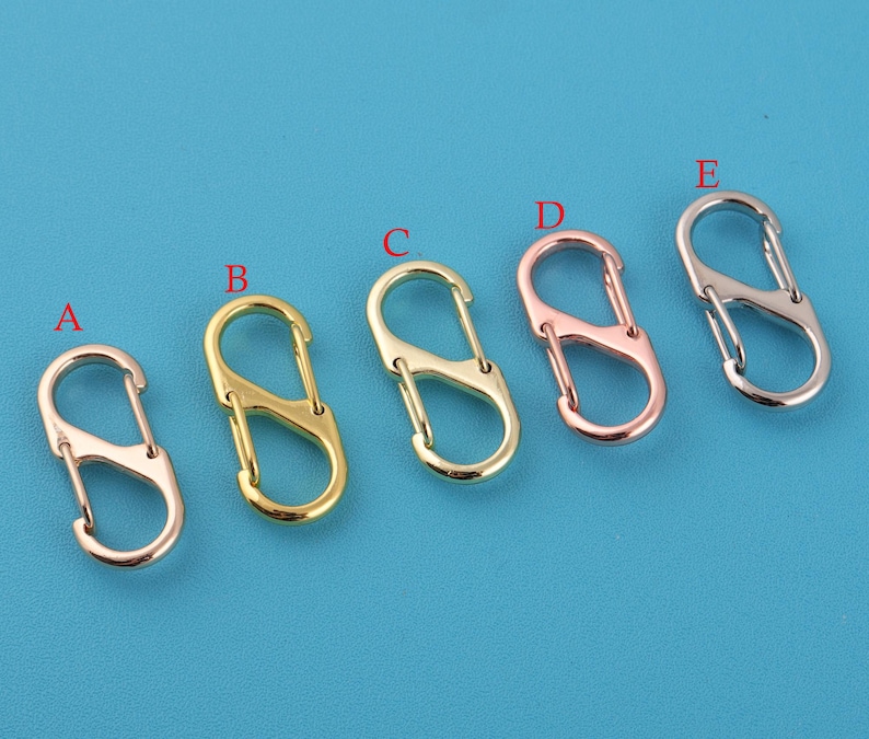 The Multi Key Chain Mini S-shaped Metal Carabiner: Double Door Spring Buckle, Multi Key ...