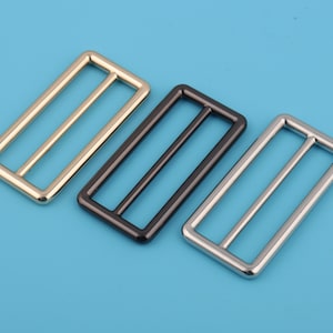 2&quot; (51mm Inner) Metal Adjuster Slide Buckle Metal Tri Glide buckle Purse Buckles Bag Luggage Strap Buckles 2-4-10 PCS A Pack