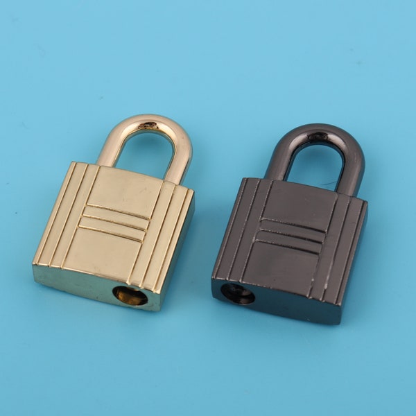 33*20mm Metal Gun black/Light gold Rectangle Bag Lock Purse Lock Shaped Padlocks Handbag Lock Suitcase Bags Hardware