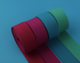 Cotton Webbing Straps: DIY Bag Belts, Leashes & Crafting - [Color #, Size, Yards]