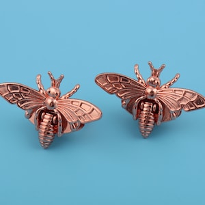 48*33mm Metal Rose Gold Bee Rotating Padlock Bag Purse Closures Latch Twist Turn Lock Handmade Bag Hardware Supplies