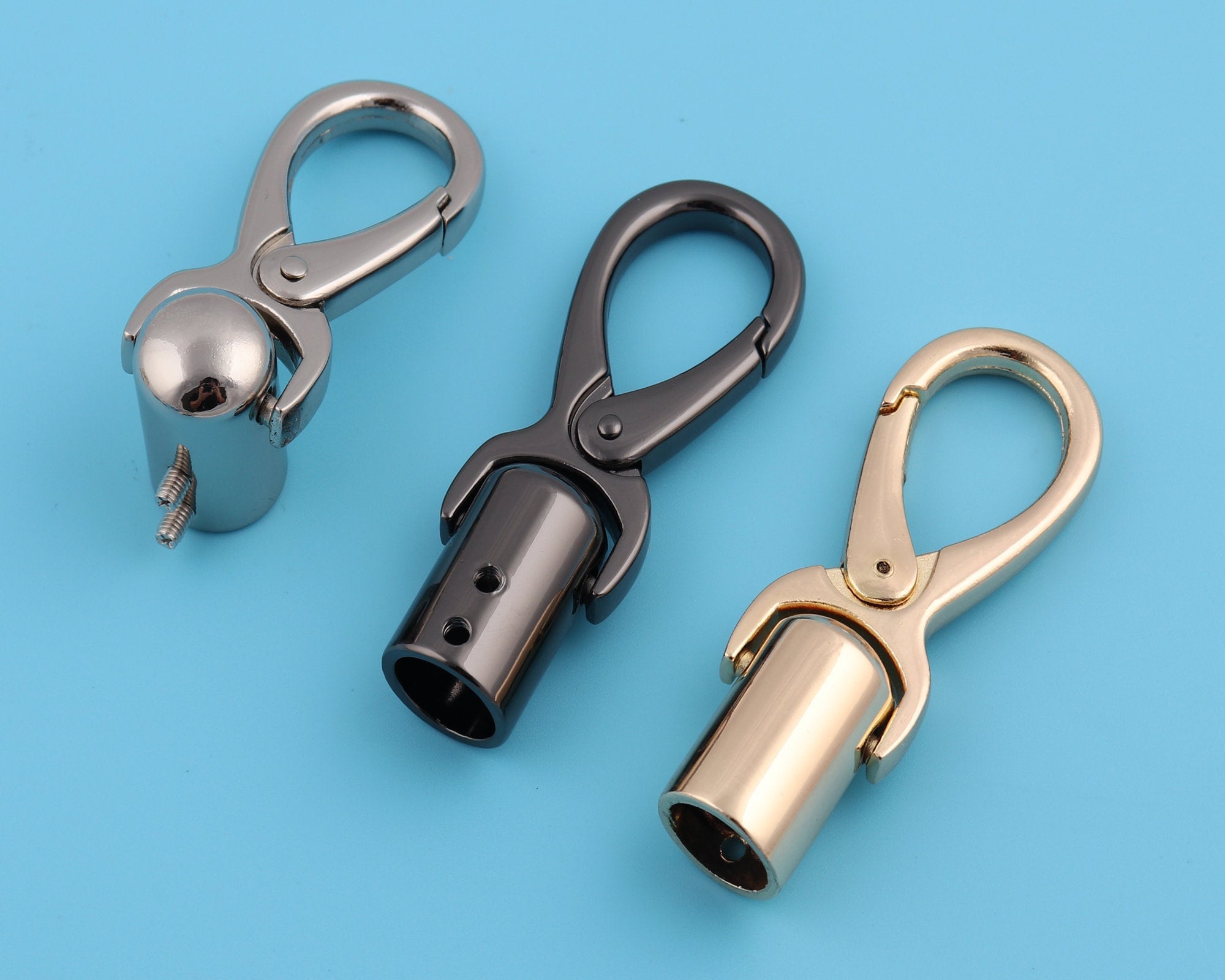 11mm66mm Metal Tassel Cap Snap Clasp Hook Bell Cord End Stopper