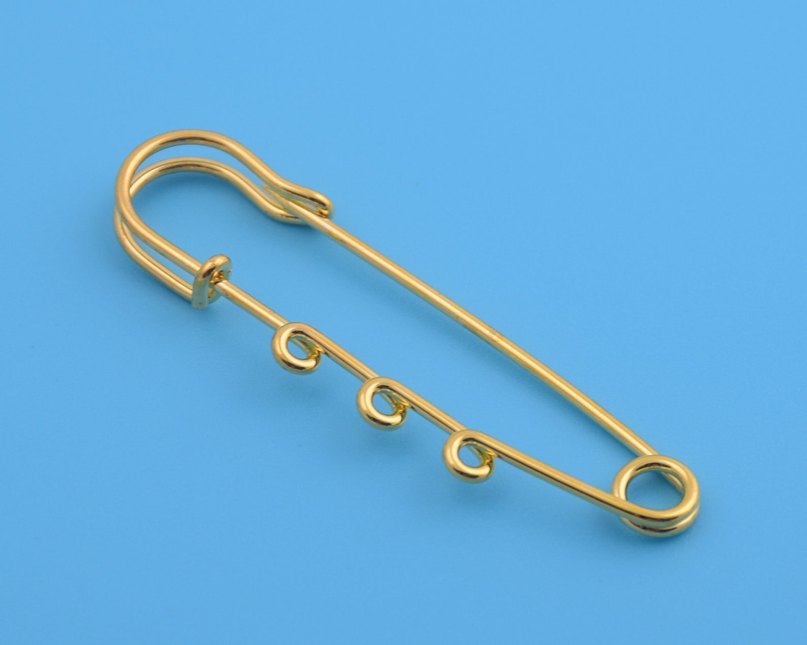 2.565mm Length Safety Pins With Three Loops Coil Craft Etsy