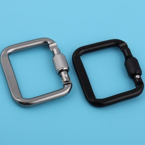 Rectangle Carabiner Clip Clasp Spring Hook Keyring Camping Carabina Karabiner Carabiner Clips Aluminum Carabiner key chain