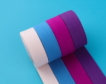 Cotton Webbing Strap: Heavy Duty Leash, Bag & Belt Material - 1-1.5" Width