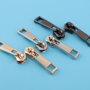 5# Alloy Zipper Heads Metal Teeth Head Slider Zipper Heads Clothing Apparel Zipper Heads Metal Zipper Teeth Replacement  DIY Bag Hardware