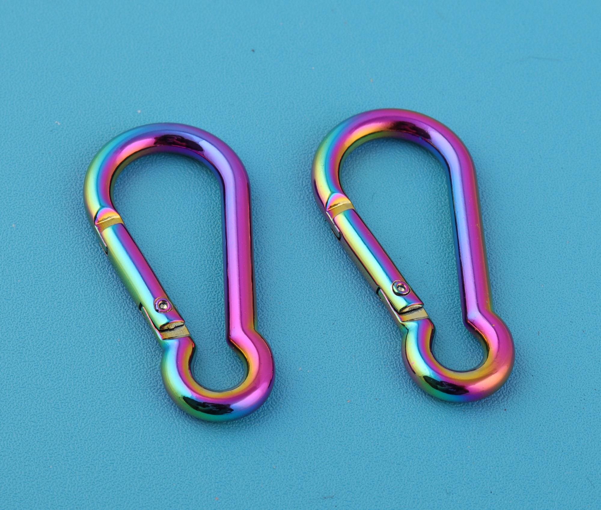 Rainbow Metal Spring Clip: Light Bulb Carabiner Keychain - 49mm - Etsy