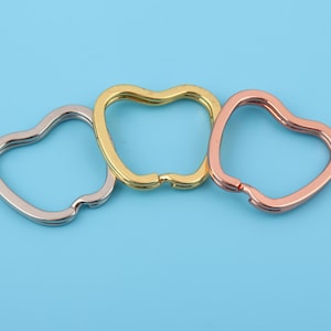 33mm Length Apple Shape Double Split Key Chain Ring Split Ring Jump Ring Iron Connector Ring Round Key Link Ring Double Loop Keychain Supply