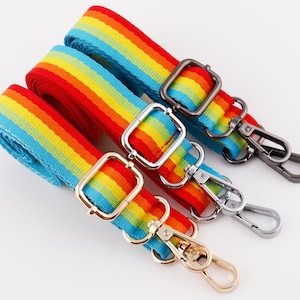 1"(25mm) breit verstellbare Nylon Tasche Strap Streifen Regenbogen Geldbörse Strap Cross Körper Strap Schultertasche Strap Ersatz