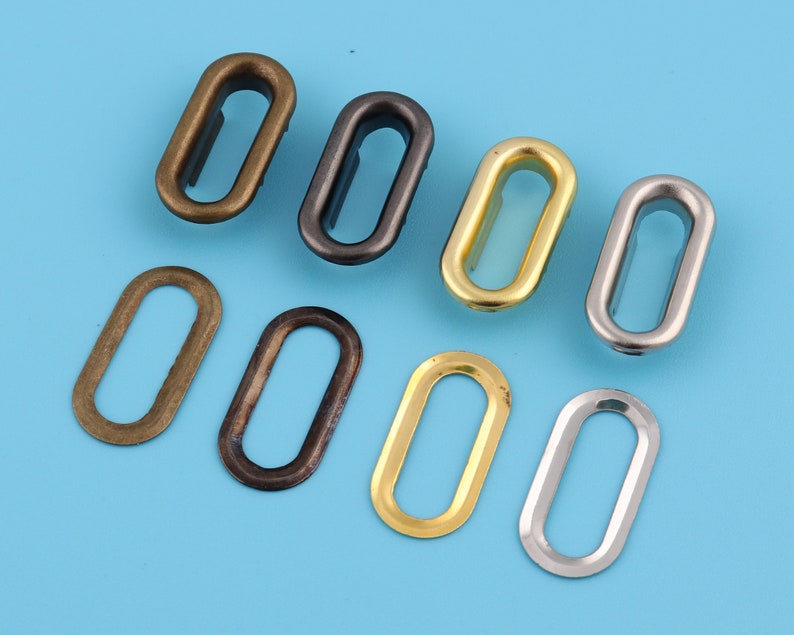 19mm Inner Metal Eyelet Grommets With Washer Oval Ring Etsy