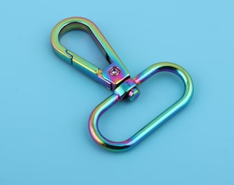 Regenbogen Metall Karabiner Drehverschluss: Taschenzubehör (32 mm Innen)