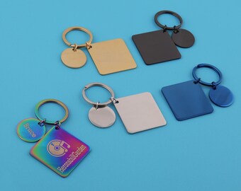 Personalized Keychain: Laser Engraved Metal Alloy, Custom Date/Logo