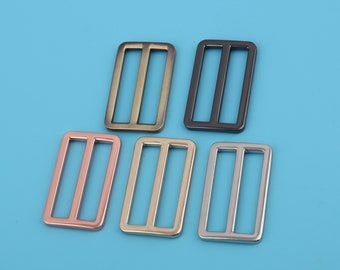 Fibbia di regolazione in metallo Tri Glide (38 mm): borsa, borsa, tracolla - 2-10 pezzi