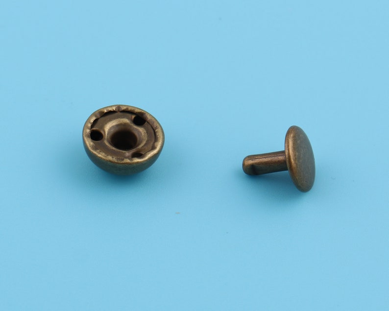 20mm Outer Metal Round Rivets Dome Mushroom Rivets Double Cap Rivets Rapid Studs Rivet Buttons Purse Leather Crafts Supply 34