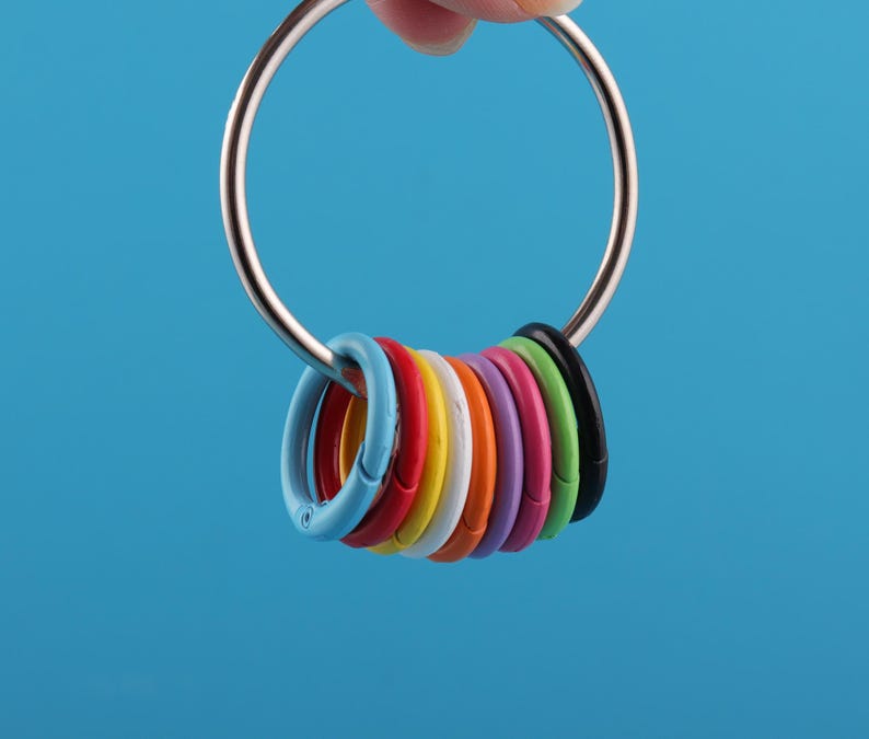 Assorted Color Metal Spring O Rings: DIY Keychain Purse Accessories - Etsy