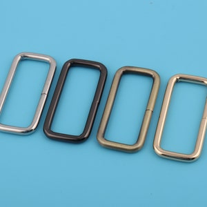 2&quot;(51mm Inner) Metal Rectangle Ring Strap Belt Adjuster Buckle Rectangle Connector Buckle Bag Purse Strap Leather Craft Hardware Supplies