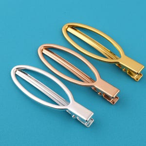 70*22mm Leaf Shaped Alligator Hair Clips Metal Oval Hair Clips Bangs Clip DIY Hair Accessory Girls Hair Accessory Fashion Hairpin