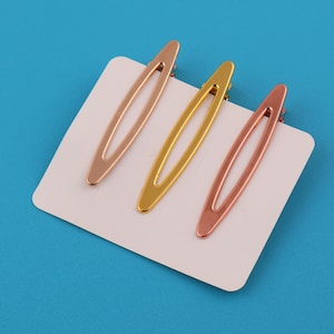 70*12mm Leaf Shaped Alligator Hair Clips Metal Oval Hair Clips Bangs Clip DIY Hair Accessory Girls Hair Accessory Fashion Hairpin