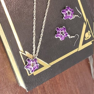 Violet Star Earring and Necklace Set